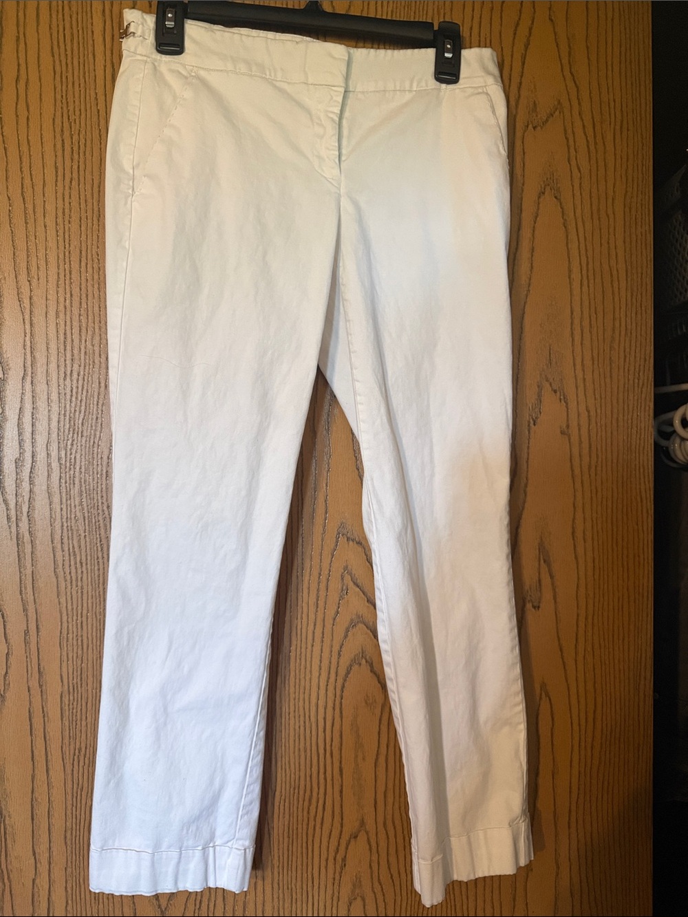 New York & Company White Ankle Crop Pants